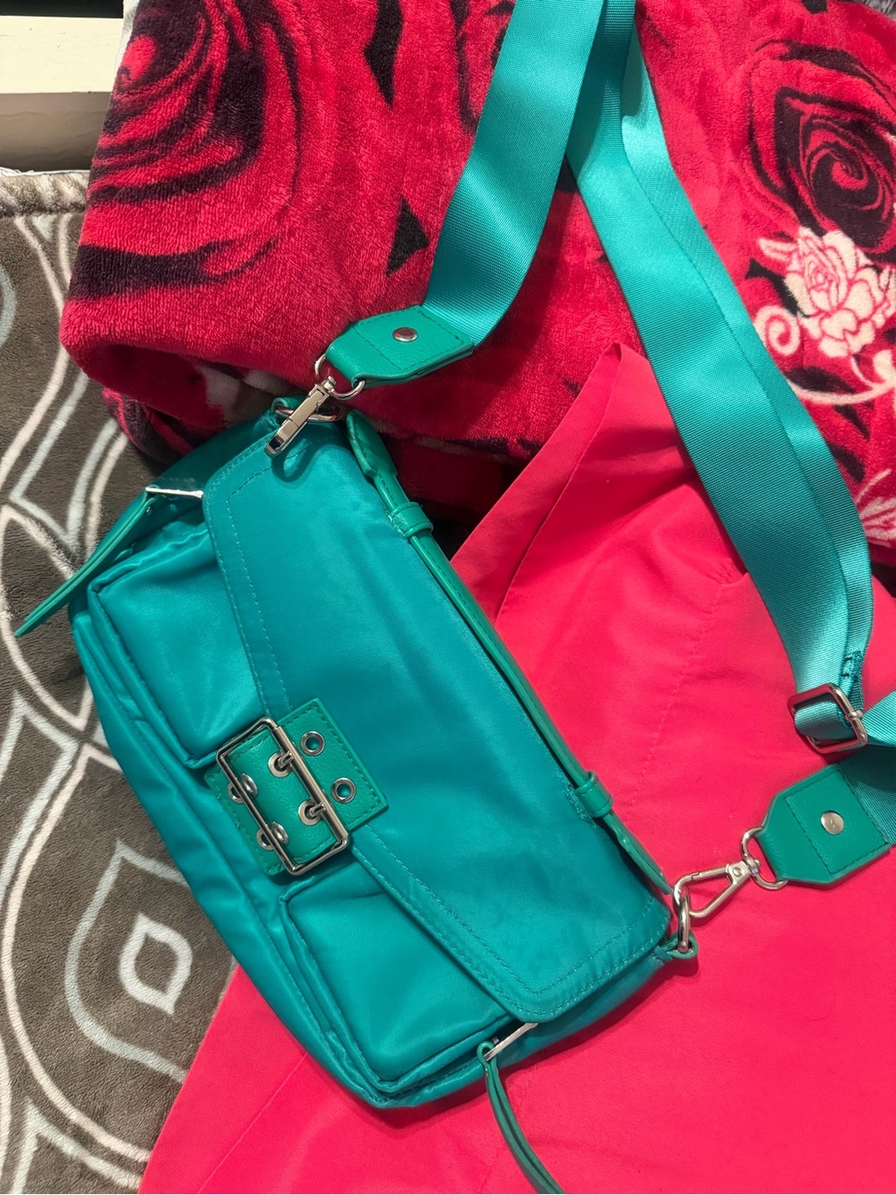 Teal Crossbody Bag with Adjustable Strap
